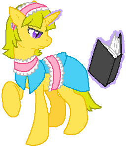 Size: 256x298 | Tagged: safe, artist:thecompleteanimorph, derpibooru import, ponified, pony, unicorn, alice margatroid, book, female, headband, image, mare, png, touhou