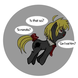 Size: 900x900 | Tagged: safe, artist:thattagen, derpibooru import, ponified, pony, dialogue, female, image, mare, png, rumia, touhou