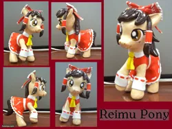 Size: 900x675 | Tagged: safe, artist:cadmiumcrab, derpibooru import, ponified, pony, clothes, customized toy, female, hakurei reimu, image, irl, jpeg, mare, miko, photo, skirt, touhou, toy