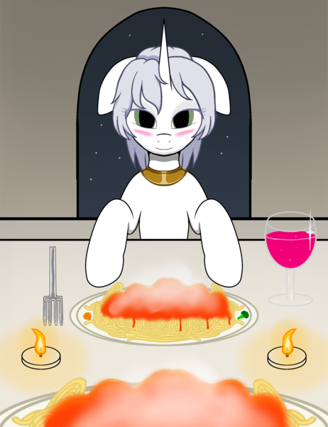 Size: 2000x2600 | Tagged: safe, derpibooru import, oc, oc:κασσάνδρα, alicorn, pony, alicorn oc, candle, food, horn, image, png, wings