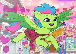 Size: 1128x812 | Tagged: safe, derpibooru import, screencap, izzy moonbow, unnamed character, unnamed pony, oc, oc:luminous dazzle, earth pony, pegasus, pony, unicorn, my little pony: tell your tale, spoiler:g5, spoiler:my little pony: tell your tale, spoiler:tyts01e44, dahlia, female, g5, image, imagine spot, jpeg, male, mare, secret ad-mare-er, solo focus, stallion