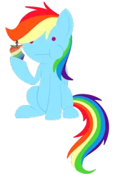 Size: 580x898 | Tagged: safe, artist:cuttycommando, derpibooru import, rainbow dash, pony, apple, eating, food, image, png, simple background, solo, transparent background, zap apple