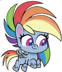 Size: 373x434 | Tagged: safe, artist:pascalmulokozi2, derpibooru import, edit, edited screencap, screencap, rainbow dash, pegasus, pony, my little pony: pony life, one click wonder, spoiler:pony life s01e17, background removed, female, flying, image, mare, not a vector, png, simple background, solo, transparent background