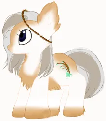 Size: 682x775 | Tagged: safe, artist:anonymous, oc, unofficial characters only, pony, taiga pony, chest fluff, ear fluff, female, image, jewelry, leg fluff, mare, no mouth, png, simple background, solo, unshorn fetlocks, white background