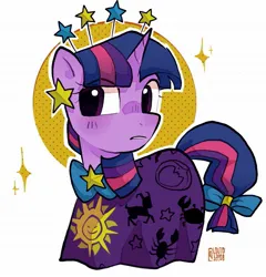 Size: 1917x1996 | Tagged: safe, artist:matterproblem, derpibooru import, twilight sparkle, pony, unicorn, bow, clothes, constellation dress, dress, gala dress, image, jpeg, solo, sparkles, stars, tail, tail bow, unicorn twilight