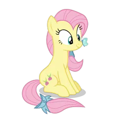 Size: 5352x5634 | Tagged: safe, artist:gypsykumquat, artist:lauren faust, derpibooru import, fluttershy, butterfly, earth pony, insect, pony, .svg available, butterfly on nose, concept art, female, image, inkscape, insect on nose, mare, origins, png, show accurate, simple background, smiling, solo, transparent background, vector, what could have been