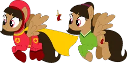 Size: 741x367 | Tagged: safe, artist:selenaede, artist:victorfazbear, derpibooru import, ponified, pegasus, pony, barely pony related, base used, becky botsford, cape, clothes, crossover, cutie mark, flying, gloves, image, png, shoes, simple background, smiling, superhero, superhero costume, transparent background, wordgirl