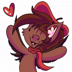 Size: 1024x1024 | Tagged: safe, artist:draconightmarenight, derpibooru import, oc, oc:autumn rosewood, unofficial characters only, pony, cel shading, ear fluff, happy, heart, hug, image, jpeg, monthly reward, shading, solo, sticker