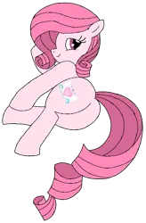Size: 469x714 | Tagged: safe, artist:noi kincade, derpibooru import, oc, oc:annisa trihapsari, unofficial characters only, earth pony, pony, annibutt, beautiful, butt, earth pony oc, female, image, looking at you, looking back, looking back at you, mare, pink body, pink mane, pink tail, plot, png, sexy, simple background, smiling, smiling at you, solo, sultry pose, tail, transparent background