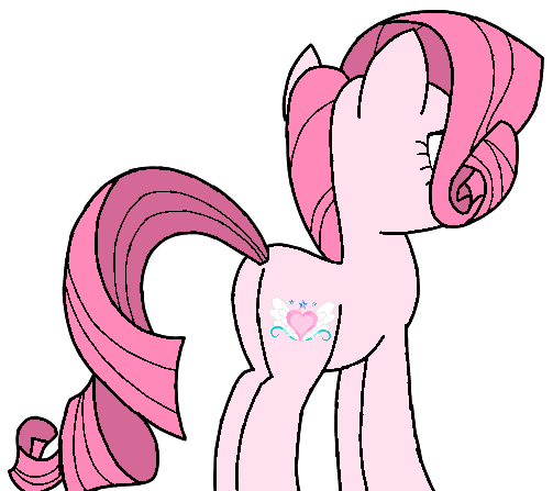 Size: 503x447 | Tagged: safe, artist:noi kincade, derpibooru import, oc, oc:annisa trihapsari, unofficial characters only, earth pony, pony, annibutt, butt, female, hair, image, mane, mare, pink body, pink hair, pink mane, pink tail, png, rear view, simple background, solo, tail, transparent background