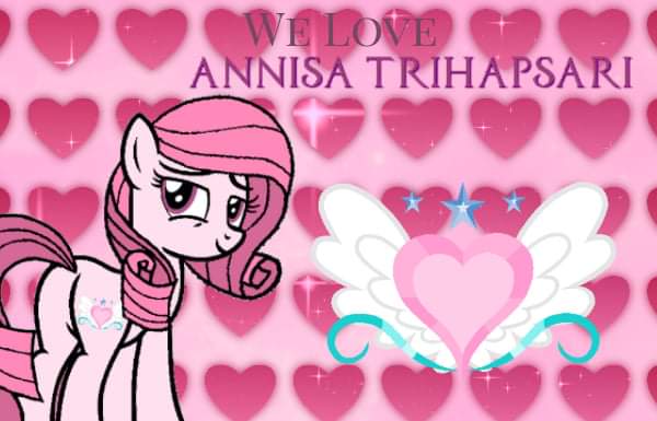 Size: 600x385 | Tagged: safe, artist:diamond-bases, artist:noi kincade, artist:tanahgrogot, derpibooru import, oc, oc:annisa trihapsari, unofficial characters only, earth pony, pony, butt, cutie mark, earth pony oc, female, heart, heart background, image, jpeg, looking at you, mare, pink background, plot, rearing, simple background, smiling, smiling at you, solo, sparkles