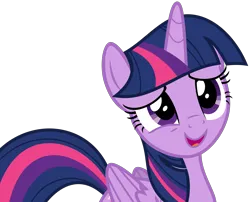 Size: 2781x2250 | Tagged: safe, artist:sketchmcreations, derpibooru import, twilight sparkle, twilight sparkle (alicorn), alicorn, pony, uprooted, female, head tilt, image, looking up, mare, open mouth, open smile, png, simple background, smiling, transparent background, vector
