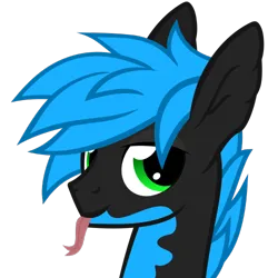 Size: 500x500 | Tagged: safe, artist:the smiling pony, derpibooru import, oc, oc:river, unofficial characters only, alp-luachra, original species, pony, .svg available, forked tongue, image, lidded eyes, looking at you, png, simple background, smiling, solo, tongue out, transparent background, vector