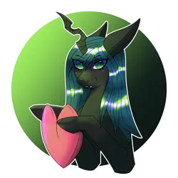 Size: 2480x2480 | Tagged: safe, artist:darmetyt, derpibooru import, queen chrysalis, alicorn, changedling, changeling, image, png, solo