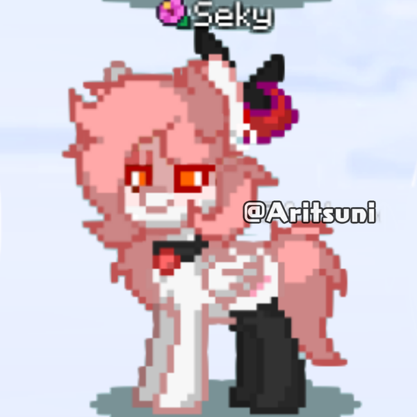 Size: 1000x1000 | Tagged: safe, artist:aritsuni, derpibooru import, oc, oc:seky, pony, pony town, image, pixel art, png