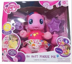 Size: 653x580 | Tagged: safe, derpibooru import, pinkie pie, pony, baby, baby pony, bootleg, image, jpeg, lovely horse, so soft, toy