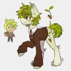 Size: 4096x4096 | Tagged: safe, artist:sandbarx3, derpibooru import, ponified, earth pony, pony, clothes, cookie run, game, herb cookie, herbs, image, male, png, stallion