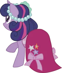 Size: 646x763 | Tagged: safe, artist:daylightsketch, derpibooru import, twilight sparkle, pony, unicorn, .svg available, bridesmaid dress, clothes, dress, female, first look and find, flower, flower in hair, image, mare, png, raised hoof, rear view, royal wedding, simple background, solo, transparent background, unicorn twilight, vector