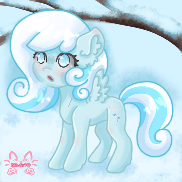 Size: 1280x1280 | Tagged: safe, artist:_niveria_, derpibooru import, oc, oc:snowdrop, unofficial characters only, pegasus, pony, female, filly, foal, image, png, solo