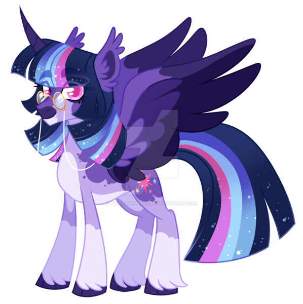 Size: 1280x1284 | Tagged: safe, artist:twilightpriincess, derpibooru import, twilight sparkle, twilight sparkle (alicorn), alicorn, pony, alternate design, coat markings, deviantart watermark, ear tufts, glasses, image, obtrusive watermark, pale belly, png, simple background, slim, socks (coat marking), solo, thin, transparent background, twitterina design, unshorn fetlocks, watermark