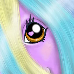 Size: 501x500 | Tagged: safe, artist:noelle23, derpibooru import, lickity split, earth pony, pony, close-up, extreme close up, eye, female, g3, hair, heart, heart eyes, image, jpeg, looking at you, mane, mare, solo, wingding eyes
