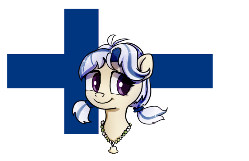 Size: 829x538 | Tagged: safe, artist:brella, derpibooru import, oc, ponified, unofficial characters only, pony, finland, image, nation ponies, national flag, png, solo