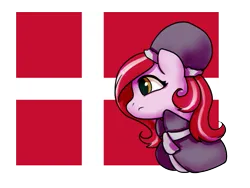 Size: 859x646 | Tagged: safe, artist:brella, derpibooru import, oc, ponified, unofficial characters only, pony, denmark, image, nation ponies, national flag, png, solo