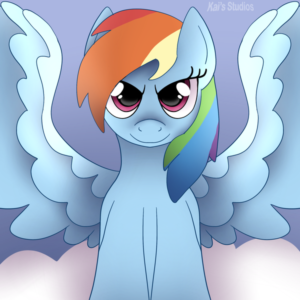 Size: 2000x2000 | Tagged: safe, artist:kaifurry, derpibooru import, rainbow dash, pegasus, pony, 2023, high res, image, large wings, png, solo, spread wings, wings