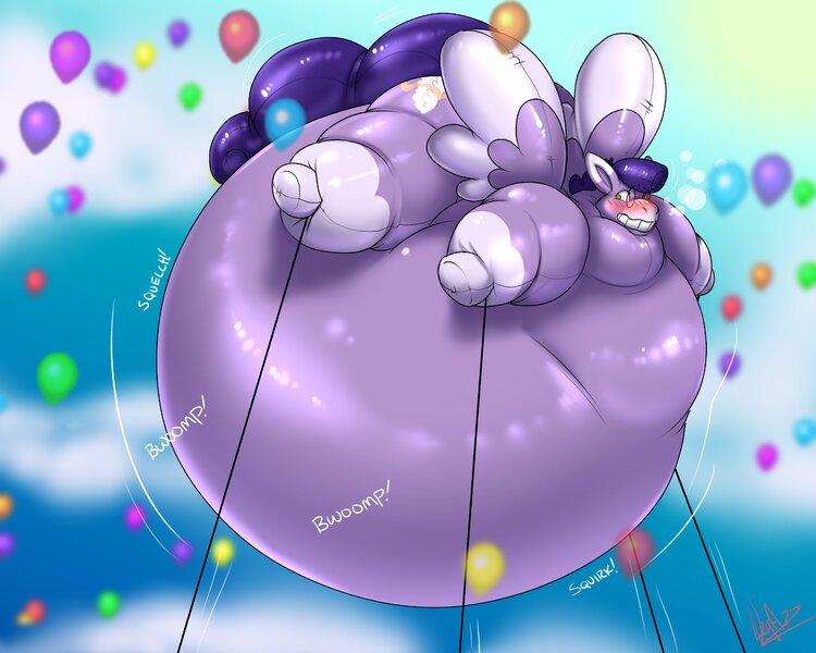 Size: 3000x2400 | Tagged: questionable, artist:negasubucni, derpibooru import, oc, oc:feather mender, unofficial characters only, pegasus, air inflation, balloon, bingo wings, blushing, floating, high res, image, inanimate tf, inflation, jpeg, male, parade balloon, pegasus oc, sky, solo, spherical inflation, transformation, wings
