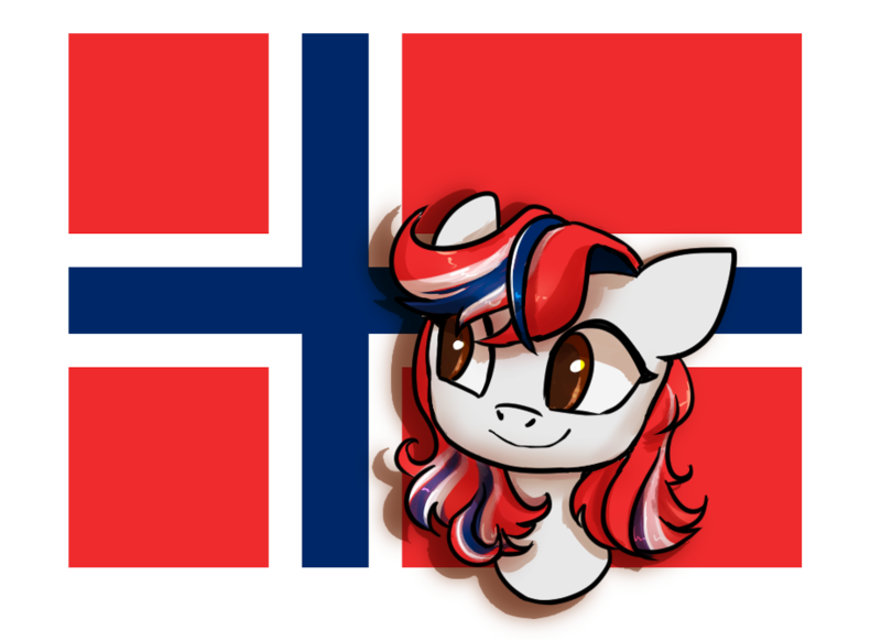 Size: 924x672 | Tagged: safe, artist:brella, derpibooru import, oc, ponified, unofficial characters only, pony, image, nation ponies, national flag, norway, png, solo