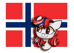 Size: 924x672 | Tagged: safe, artist:brella, derpibooru import, oc, ponified, unofficial characters only, pony, image, nation ponies, national flag, norway, png, solo