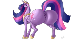 Size: 2560x1440 | Tagged: suggestive, artist:tracerpainter, derpibooru import, princess twilight 2.0, twilight sparkle, twilight sparkle (alicorn), alicorn, pony, the last problem, butt, huge butt, image, impossibly large butt, large butt, older, older twilight, png, simple background, solo, the ass was fat, transparent background, twibutt, twilight has a big ass