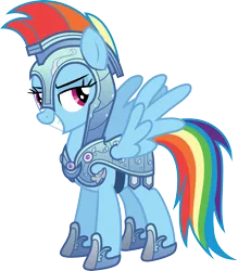 Size: 3000x3427 | Tagged: safe, artist:cloudyglow, derpibooru import, rainbow dash, the crystal empire, .ai available, armor, image, png, simple background, solo, transparent background, vector