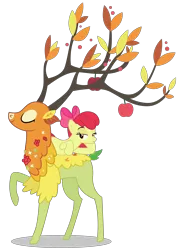 Size: 4145x5771 | Tagged: safe, artist:dragonchaser123, artist:sollace, derpibooru import, edit, vector edit, apple bloom, the great seedling, dryad, earth pony, elk, pony, going to seed, growing up is hard to do, :o, absurd resolution, adorabloom, adorasexy, adult, beautiful, beautisexy, bedroom eyes, belly, bow, branches for antlers, creature, cropped, cute, cutie mark, draw me like one of your french girls, duo, duo male and female, eyes closed, female, high res, image, implied kissing, implied sex, lidded eyes, looking at you, lying down, male, mare, older, older apple bloom, open mouth, png, raised hoof, seductive, seductive look, seductive pose, seedbloom, sexy, shipping, show accurate, side, simple background, smiling, straight, stupid sexy apple bloom, sultry pose, transparent background, vector