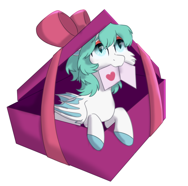 Size: 1410x1396 | Tagged: safe, artist:lambydwight, derpibooru import, oc, oc:spicy mint, bat pony, original species, pony, shark, shark pony, box, image, png, simple background, transparent background