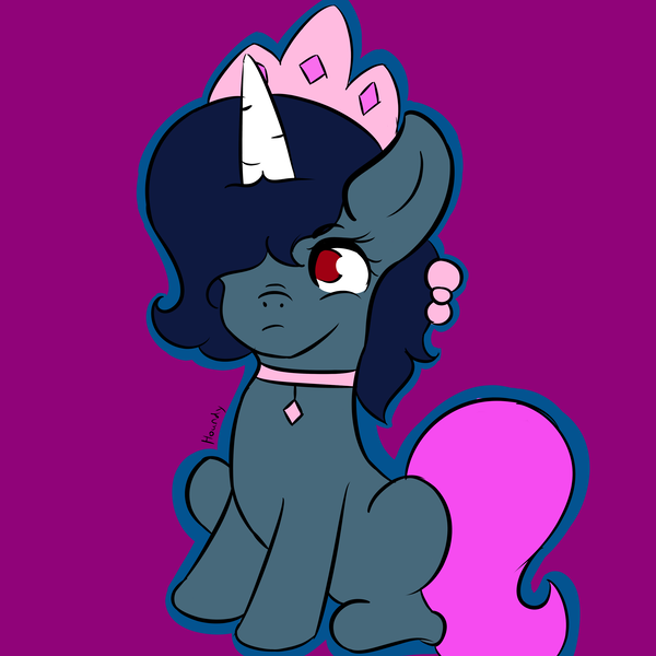 Size: 5000x5000 | Tagged: safe, artist:houndy, derpibooru import, oc, oc:houndy, unicorn, crown, full body, image, jewelry, png, pouting, regalia