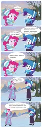 Size: 984x2952 | Tagged: safe, artist:brightstar40k, derpibooru import, pinkie pie, rarity, human, undead, zombie, equestria girls, caroling, clothes, comic, dialogue, dress, humanized, image, long dress, long skirt, png, skirt, speech bubble, victorian, victorian dress