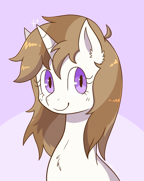 Size: 1873x2360 | Tagged: artist needed, safe, derpibooru import, oc, oc:fluffymarsh, pony, unicorn, brown mane, chest fluff, cute, female, food, happy, image, jpeg, mare, marshmallow, purple eyes, sparkly eyes, white pony, wingding eyes