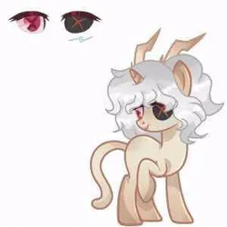 Size: 300x300 | Tagged: safe, artist:discord混沌之主, derpibooru import, oc, oc:glowing fire, unofficial characters only, pony, female, horn, image, jpeg, mare, red eyes, simple background
