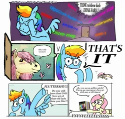 Size: 2412x2303 | Tagged: safe, artist:punkittdev, derpibooru import, part of a set, fluttershy, rainbow dash, comic, golden girls, image, jpeg