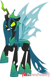 Size: 2000x3027 | Tagged: safe, artist:frownfactory, derpibooru import, queen chrysalis, changeling, changeling queen, pony, the ending of the end, angry, armor, crown, female, horn, image, jewelry, mare, png, regalia, simple background, snarling, solo, transparent background, transparent wings, ultimate chrysalis, vector, wings