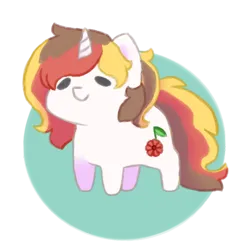 Size: 600x600 | Tagged: safe, alternate version, artist:spritzles, derpibooru import, oc, oc:scarlet serenade, unofficial characters only, pony, unicorn, chibi, female, horn, image, mare, png, simple background, solo, transparent background, unicorn oc