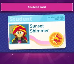 Size: 1124x976 | Tagged: safe, artist:altynp, derpibooru import, sunset shimmer, equestria girls, female, id card, image, jpeg, solo