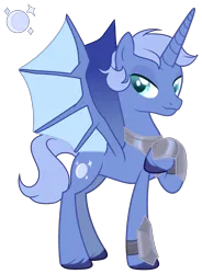 Size: 1785x2421 | Tagged: safe, artist:lanternik, derpibooru import, princess luna, alicorn, bat pony, bat pony alicorn, pony, base used, bat ponified, bat wings, horn, image, png, race swap, raised hoof, redesign, s1 luna, simple background, smiling, solo, transparent background, unshorn fetlocks, wings