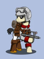Size: 600x800 | Tagged: safe, artist:efpony, derpibooru import, earth pony, pony, army, army helmet, gun, helmet, image, male, png, rifle, simple background, solo, weapon