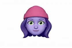 Size: 1125x753 | Tagged: safe, derpibooru import, starlight glimmer, equestria girls, animoji, beanie, beanie hat, hat, head only, image, jpeg, looking at you, memoji, simple background, solo, white background