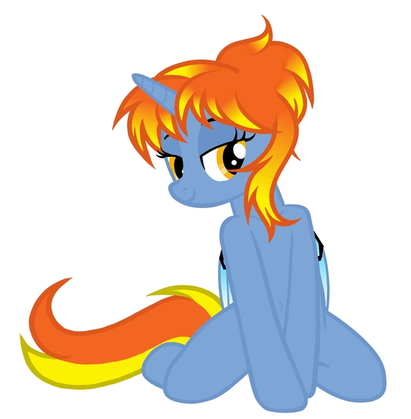 Size: 4561x4657 | Tagged: safe, artist:equestria secret guard, artist:prostar, derpibooru import, oc, oc:黄昏夜雨, unofficial characters only, pony, belly button, female, image, jpeg, kneeling, mare, sexy, shoulder, simple background, solo, white background