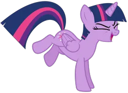 Size: 3878x2821 | Tagged: safe, artist:chipwanderer, artist:twilyisbestpone, derpibooru import, twilight sparkle, twilight sparkle (alicorn), alicorn, pony, adorkable, base used, cute, dancing, dork, eyes closed, female, high res, image, mare, on front legs, pegasus wings, png, simple background, solo, transparent background, twiabetes, wings