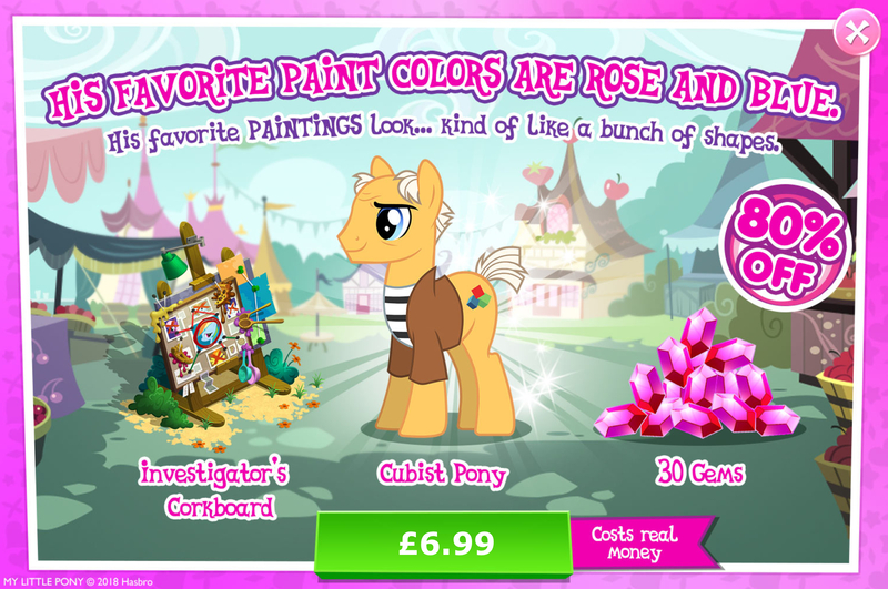 Size: 1957x1300 | Tagged: safe, derpibooru import, official, cheerilee, rainbow dash, soarin', spitfire, pony, advertisement, bush, clothes, costs real money, english, food, gameloft, gem, image, jpeg, male, mobile game, my little pony: magic princess, numbers, photo, pie, pinto paintcaster, sale, solo, solo focus, spoon, stallion, text