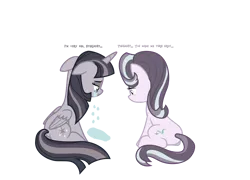 Size: 3649x2625 | Tagged: safe, artist:wardex101, derpibooru import, starlight glimmer, twilight sparkle, twilight sparkle (alicorn), alicorn, pony, unicorn, butt, crying, depressed, discorded, discorded twilight, duo, female, floppy ears, high res, image, mare, plot, png, sad, simple background, sitting, sorrow, text, transparent background, twilight tragedy